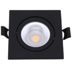 Recessed square LED downlight | Slim-Fit | Black | 6W | Dimmable | CCT Switch