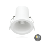 LED-Einbaustrahler 6W dimmbar weiß | einstellbare Lichtfarbe 2700K-4000K | 450lm IP44 Ø68mm in weiß