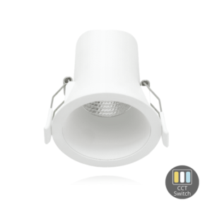 Led inbouwspot 6W dimbaar wit | instelbare lichtkleur 2700K-4000K | 450lm IP44 Ø68mm in wit