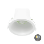 LED recessed spotlight 9W dimmable white | adjustable light colour 2700K-4000K | 675lm IP44 Ø90mm in white