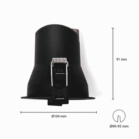 Led inbouwspot 9W dimbaar zwart | instelbare lichtkleur 2700K-4000K | 675lm IP44 Ø90mm – Bild 3