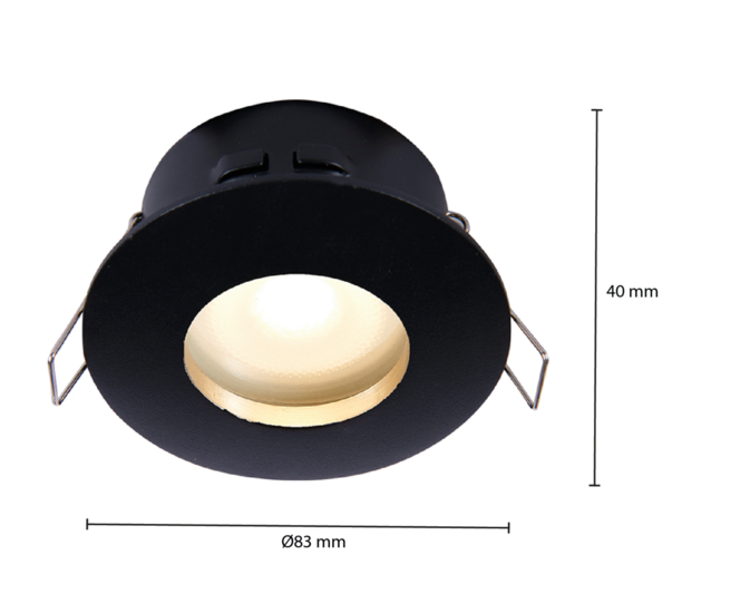 Inbouwspot armatuur waterdicht IP65 | Ø50mm spots | Ø70mm zaagmaat | Zwart – Bild 2