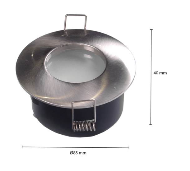 Inbouwspot armatuur waterdicht IP65 | Ø50mm spots | Ø70mm zaagmaat | Zilver – Bild 3