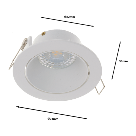 Inbouwspot rond verzonken | Ø82mm | Geschikt voor Ø50mm GU10 & MR16 – Bild 2