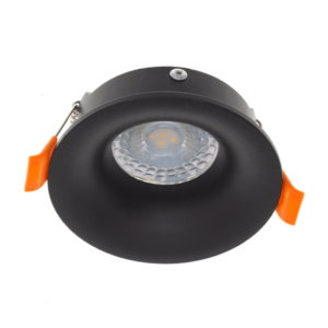 Inbouwspot armatuur rond | Ø70mm | Zwart aluminium - voor 50mm LED spots in zwart