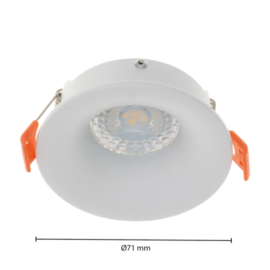 Inbouwspot armatuur rond | Ø70mm | Wit aluminium - voor 50mm LED spots – Image 3