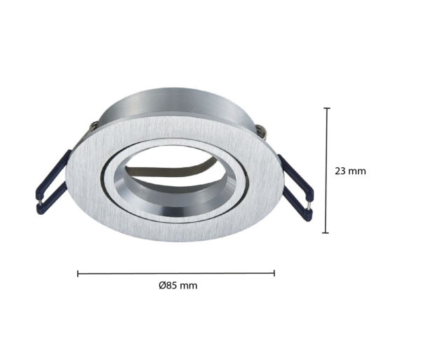 Inbouwspot kantelbaar | Ø69mm | Aluminium - voor 50mm LED spots – Image 3
