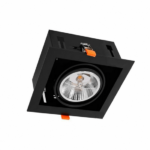 LED AR111 GU10 inbouwspot | zwart