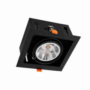 LED AR111 GU10 inbouwspot | zwart