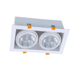 LED AR111 GU10 dubbele inbouwspot |  wit