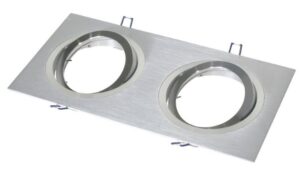 Led inbouwspot armatuur dubbel AR111 richtbaar aluminium van Tronix Lighting