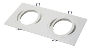 Led inbouwspot armatuur dubbel AR111 richtbaar wit van Tronix Lighting