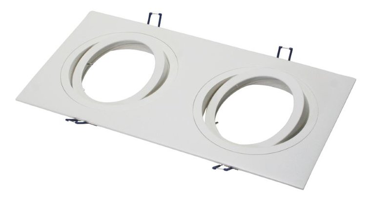 Led inbouwspot armatuur dubbel AR111 richtbaar wit van Tronix Lighting