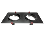 Led inbouw spot armatuur - 2x AR111/ES111 Zwart Vierkant | Richtbaar van Tronix Lighting