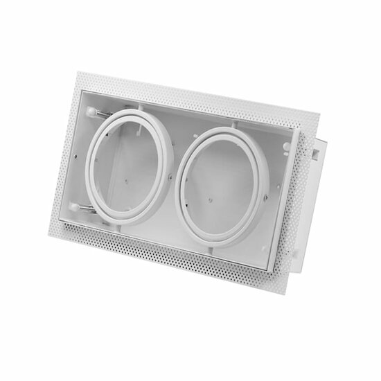 Led inbouw spot armatuur - 2x AR111 Wit | Trimless – Bild 2