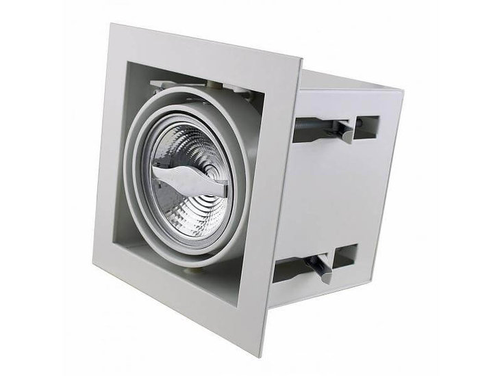 Led inbouw spot armatuur - 1x AR70 Wit | Opdekrand van Tronix Lighting