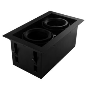 Led inbouw spot armatuur - 2x AR70 Zwart | Opdekrand van Tronix Lighting