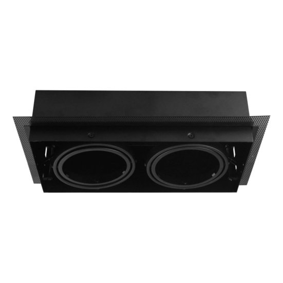 Led inbouw spot armatuur - 2x AR70 Zwart | Trimless van Tronix Lighting
