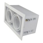 Led inbouw spot armatuur - 2x AR70 Wit | Opdekrand van Tronix Lighting