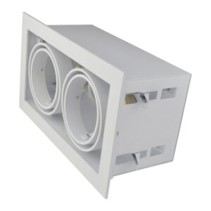 Led inbouw spot armatuur - 2x AR70 Wit | Opdekrand van Tronix Lighting