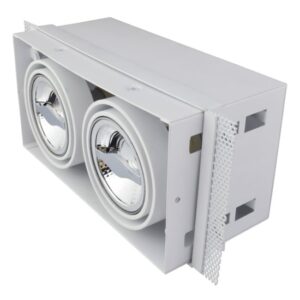 Led inbouw spot armatuur - 2x AR70 Wit | Trimless van Tronix Lighting