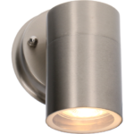 Compacte RVS buitenwandlamp met neerwaartse GU10-lichtopening