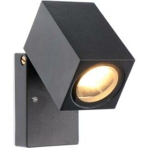 Zwarte kantelbare buitenwandlamp met GU10 fitting