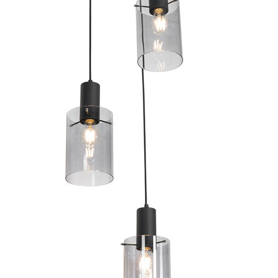 Moderne Hanglamp met 3 Pendels | Smokey/Zwart Glas - Image 3