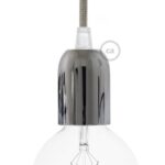 Decoratieve aluminium E27-fitting in zilver
