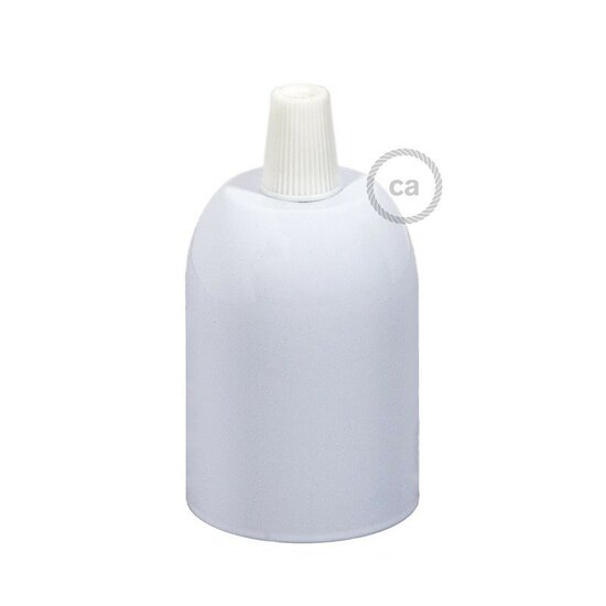 Decoratieve aluminium E27-fitting wit - Image 3