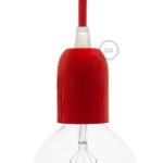 Decoratieve aluminium E27-fitting in rood