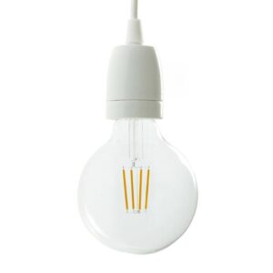 Glanzend witte porseleinen E27-fitting van Creative Cables