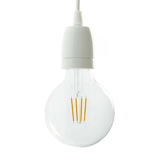 Glanzend witte porseleinen E27-fitting van Creative Cables