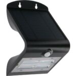 Solar Outdoor Lamp 400lm 3000K Black with IP65 Protection