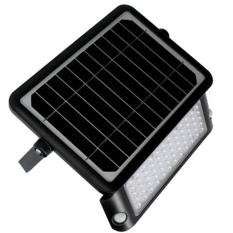 Solar Außenleuchte 1080lm 3000K Schwarz mit IP65-Schutz