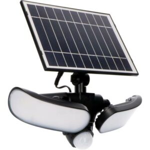 Solar Garden Lamp 1000lm 5000K Black with IP44 Protection