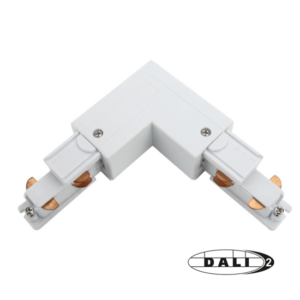 DALI 3-fase rail L-connector binnenhoek | Wit