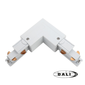 DALI 3-fase rail L-connector buitenhoek | Wit