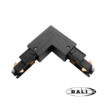 DALI 3-fase rail L-connector buitenhoek | Zwart