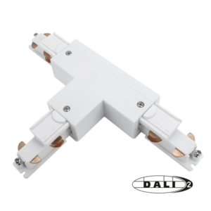 DALI 3-fase rail T-connector links 2 | Wit