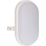 Witte ovale IP65 wandlamp 9W 900 lumen 4000K