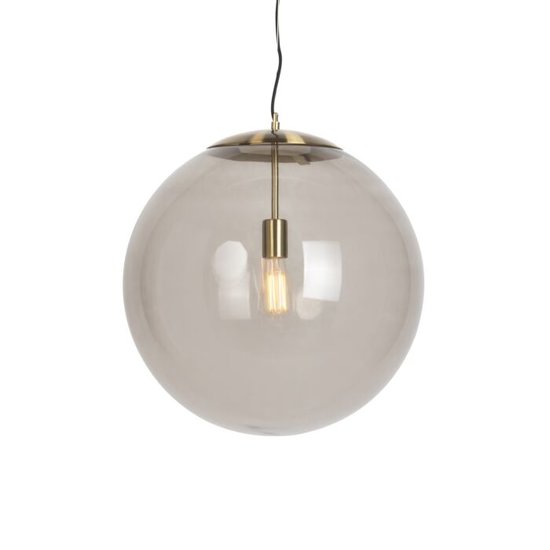 Moderne Hanglamp Messing met Smoke Glas 50 cm - Ball - Image 3