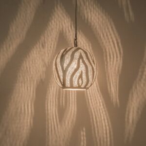 Led hanglamp Dune Ball Small zilver | Ø20cm | E27 messing