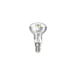 Zilveren R50 LED-spiegellamp met E14-fitting