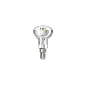 Zilveren R50 LED-spiegellamp met E14-fitting