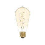 Creative-Cables LED filament Edisonlamp ST64 E27 4W 1800K goud dimbaar