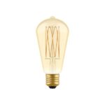 LED Gouden Gloeilamp Carbon Lijn Filament Kooi Edison ST64 7W 640Lm E27 2700K Dimbaar - C54