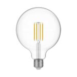 LED Gloeilamp Transparante Globe G125 7W 806Lm E27 3500K Dimbaar - N04