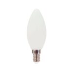 Oliva LED-filamentlamp van melkglas met E14-fitting