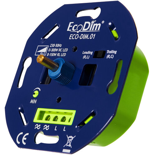 ECODIM LED Dimmer 0-300 Watt | Universeel | Fase aan- en afsnijding - Afbeelding 2